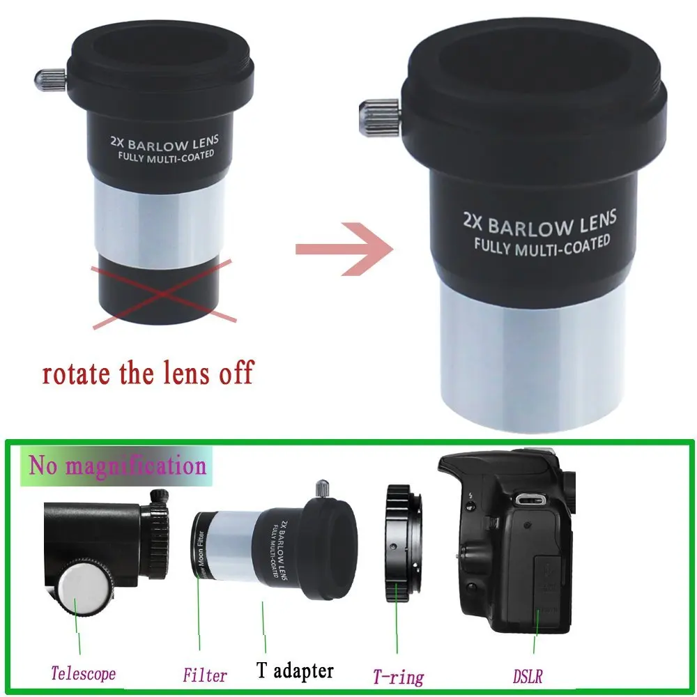 Телескопическая камера Datyson SLR Canon Nikon T Ring и 2X линзы Barlow с полным покрытием|ring ring|ring tring nikon |