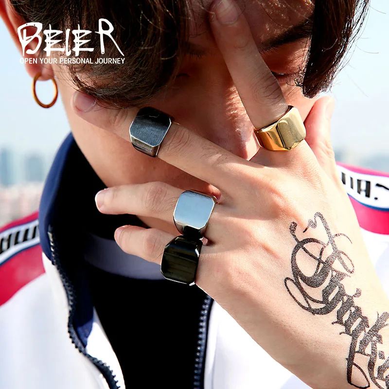 Байер мужские полированный модные 316L нержавеющая сталь байкер уникальные