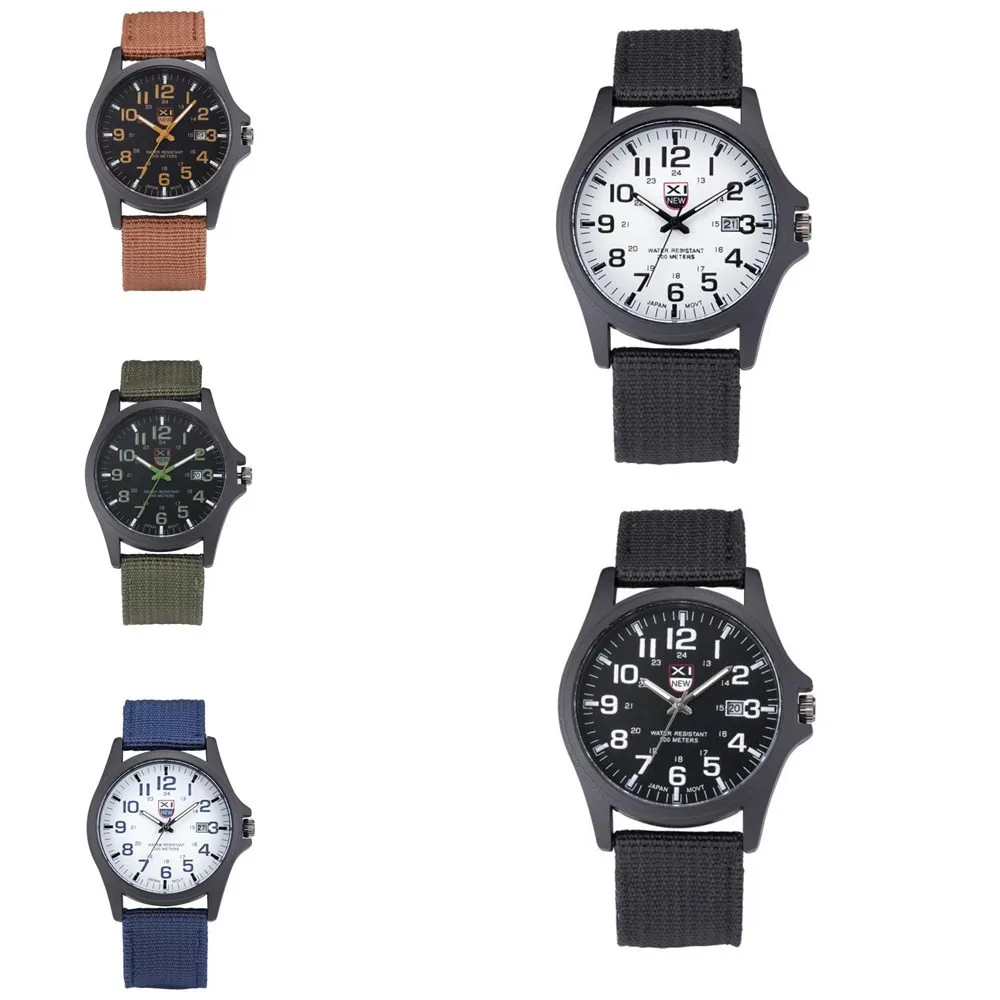 

Men Watches Big Dial Military Lift Waterproof Mens WristWatch With Calendar Gifts Luxury Brand Men's Watch relogio masculino 06