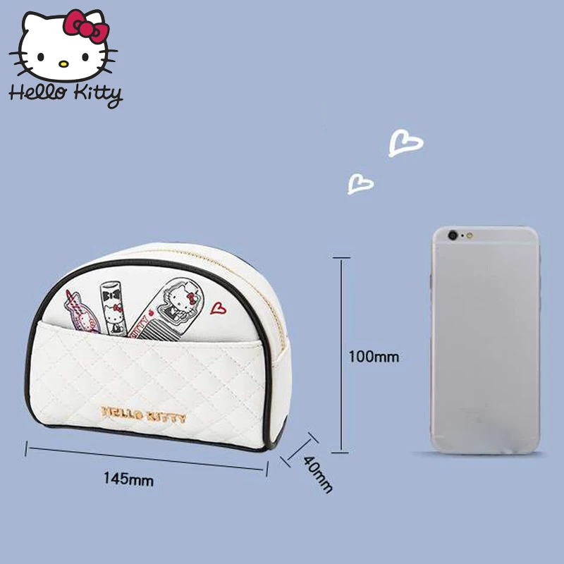Hello kitty милый мультяшный ящик для хранения женская косметичка дорожная удобная сумка на запястье макияж портативный плюшевый рюкзак школьный