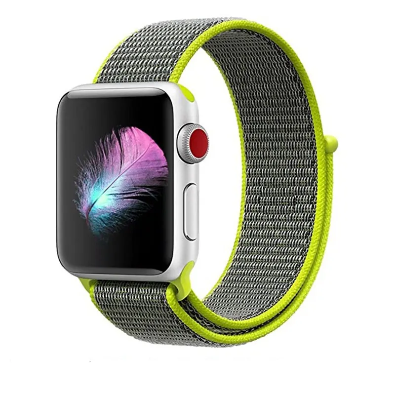 Нейлоновый спортивный бесшовный ремешок Ремешки для наручных часов Apple Watch 5 Группа 44 мм, 42 мм, 40 мм 38 м Ремешок для наручных часов Iwatch серии 5/4/3/2/1 ремешок для часов