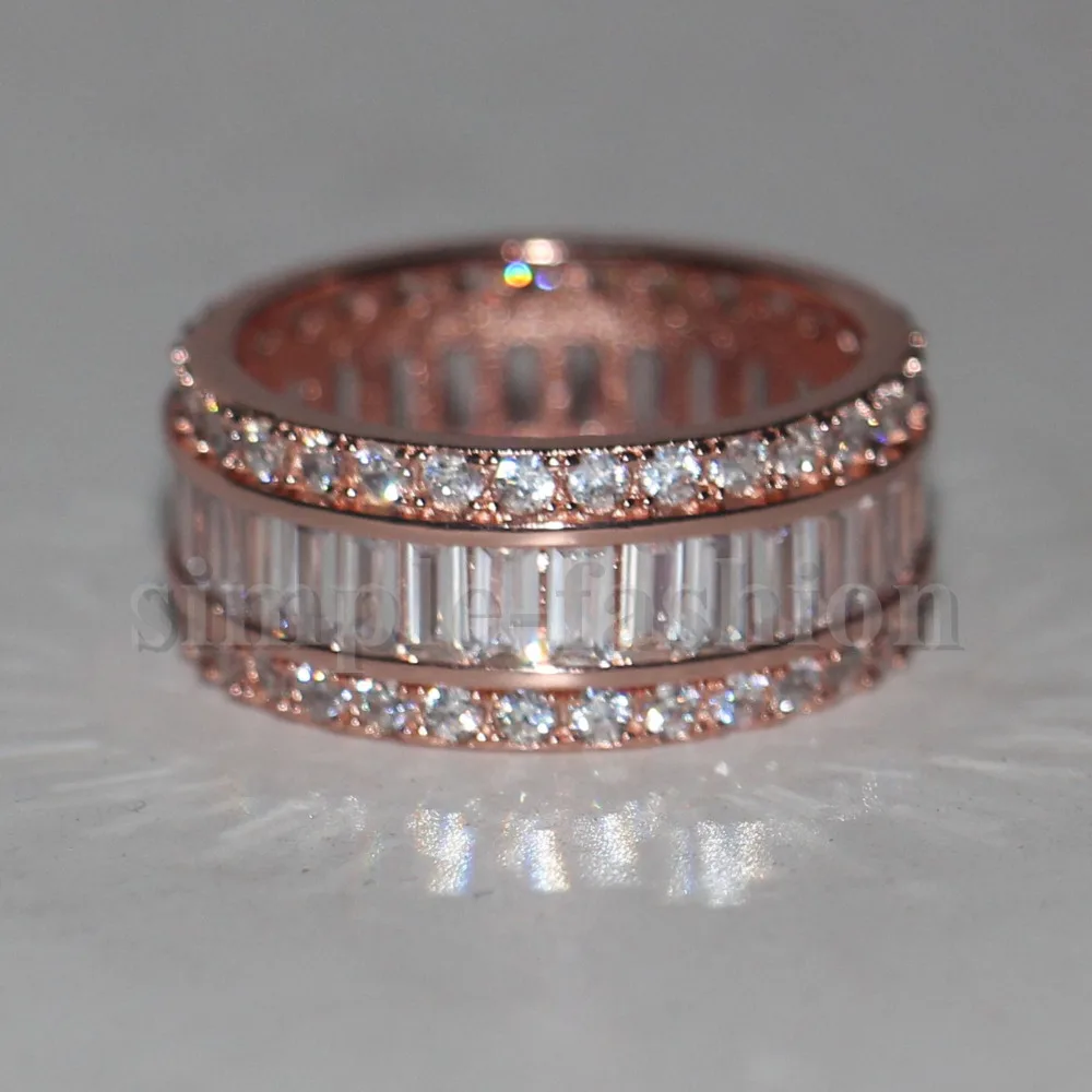 Модное ювелирное изделие Женское Обручальное Ювелирное кольцо розовое золото