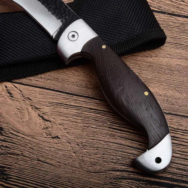 21 см(8,5 '') Тактический складной нож с цветной деревянной ручкой Duanda blade походные карманные ножи для выживания Инструменты для охоты на открытом воздухе ножи