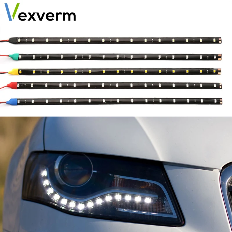 Универсальный гибкий дневного света автомобиля декоративные 15SMD 30 см 12 V
