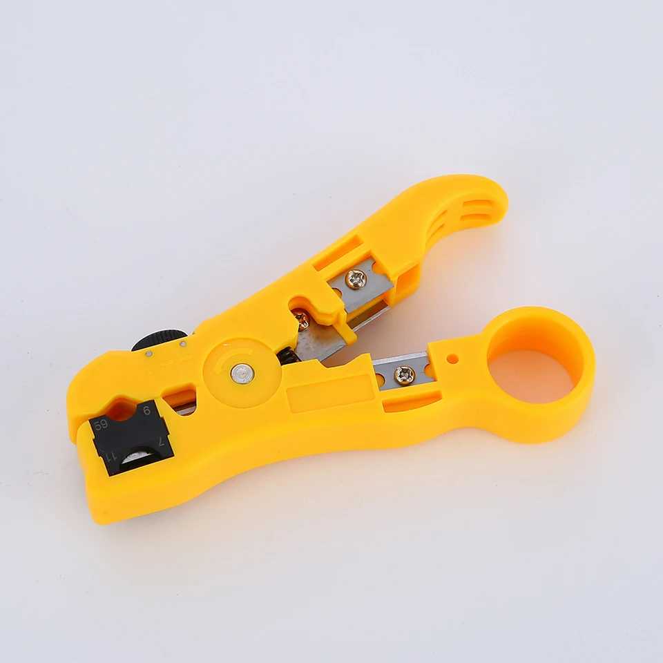 Wire stripper tool cable for RG59 RG6 RG7 RG11 coaxial universal stripping plier round and flat |