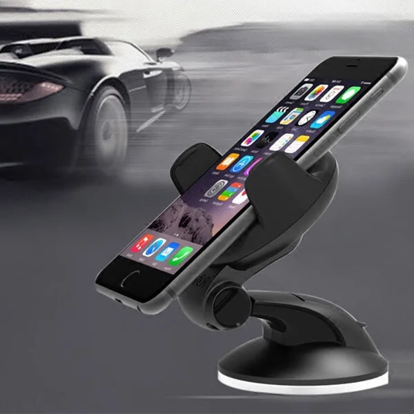 Черный Автомобильная универсальная вращающаяся стойка 360 градусов на присоске держатель для мобильного телефона gps навигационный кронштейн автомобильные аксессуары кронштейн для телефона - Цвет: Черный