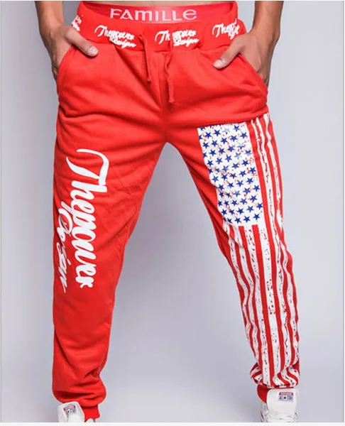 Шаровары новая мода 2016 повседневная одежда брюки с заниженной мотней мужские