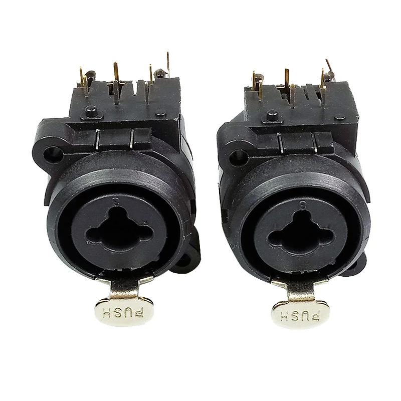 100 шт./лот Угловые двойного Функция аудио Jack 1/4 &quot6 35 мм разъем + 3 Pin XLR Женский Джек