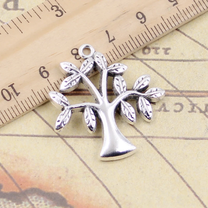 10 шт. амулеты Life Tree 33x31 мм тибетские бронзовые серебряные цветные Подвески