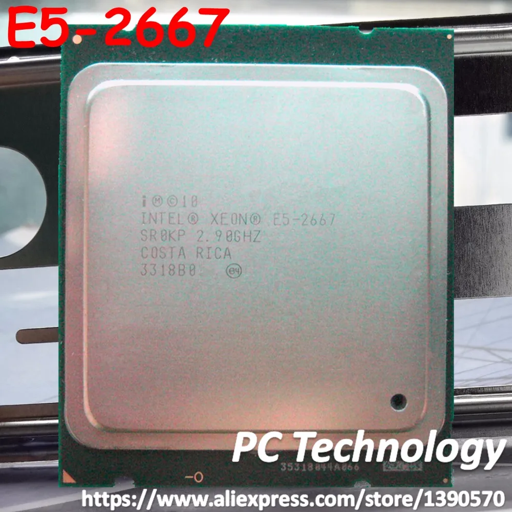 Оригинальный процессор Intel Xeon E5 2667 2 9 ГГц 6 ядерный 15M 8GT/s LGA2011 130 Вт серверный SR0KP ЦП