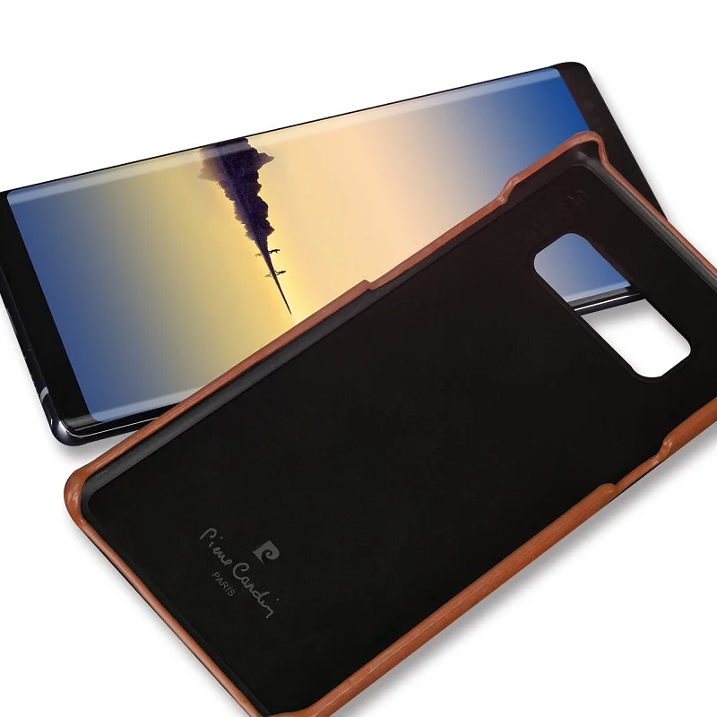 Пьер кардин чехол из натуральной кожи для samsung Galaxy Note 8 Роскошный ультра тонкий чехол для телефона Coque для Galaxy Note 8 задняя крышка