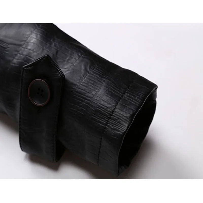 TANGNEST/2017 Мужская куртка из искусственной кожи теплая Новая мотоциклетная с