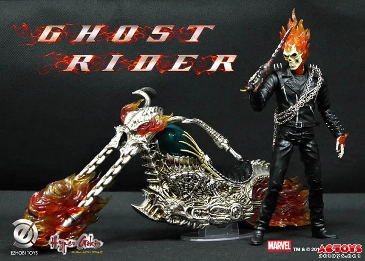 Estartek EZHOBI игрушки ПВХ 1/9 Ghost Rider+ набор мотоциклов Коллекция фигурка для фанатов подарок на праздник