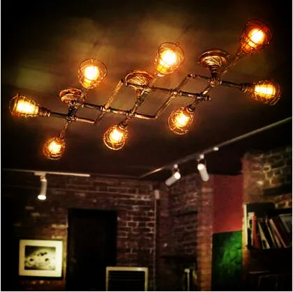 Стиль лофт промышленный Ретро винтажный потолочный светильник для светодиодное