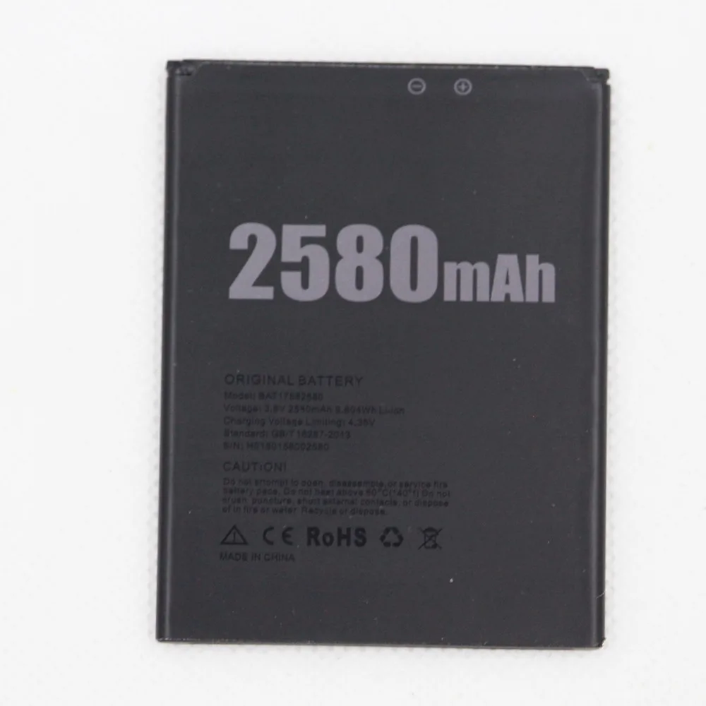 ISUNOO 2 шт./лот BAT17582580 2580 мАч Мобильный телефон батарея для DOOGEE X20 смартфон
