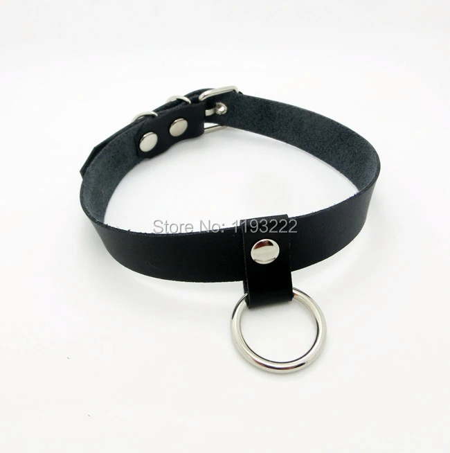 Кожаный чокер в стиле панк-рок готический с крестом круглые черные и белые