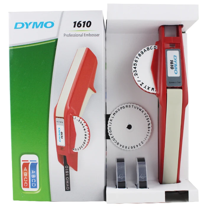Этикетки Ленточные от dymo 3d 1610 3 pz смешанные Черные красные и синие 9 мм пластиковые