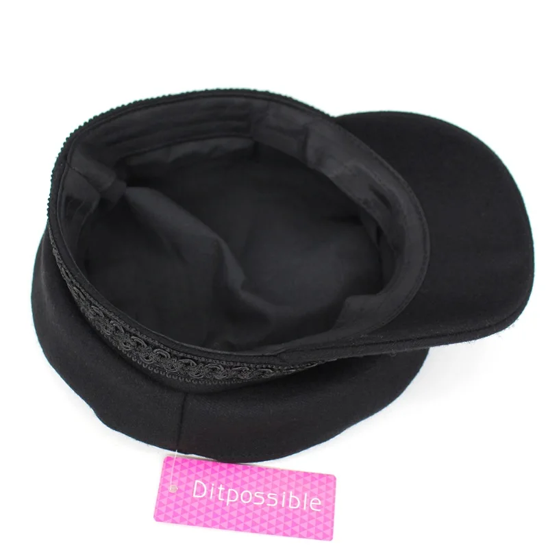 Ditpossible new fashion women military hat wool cotton hats for |