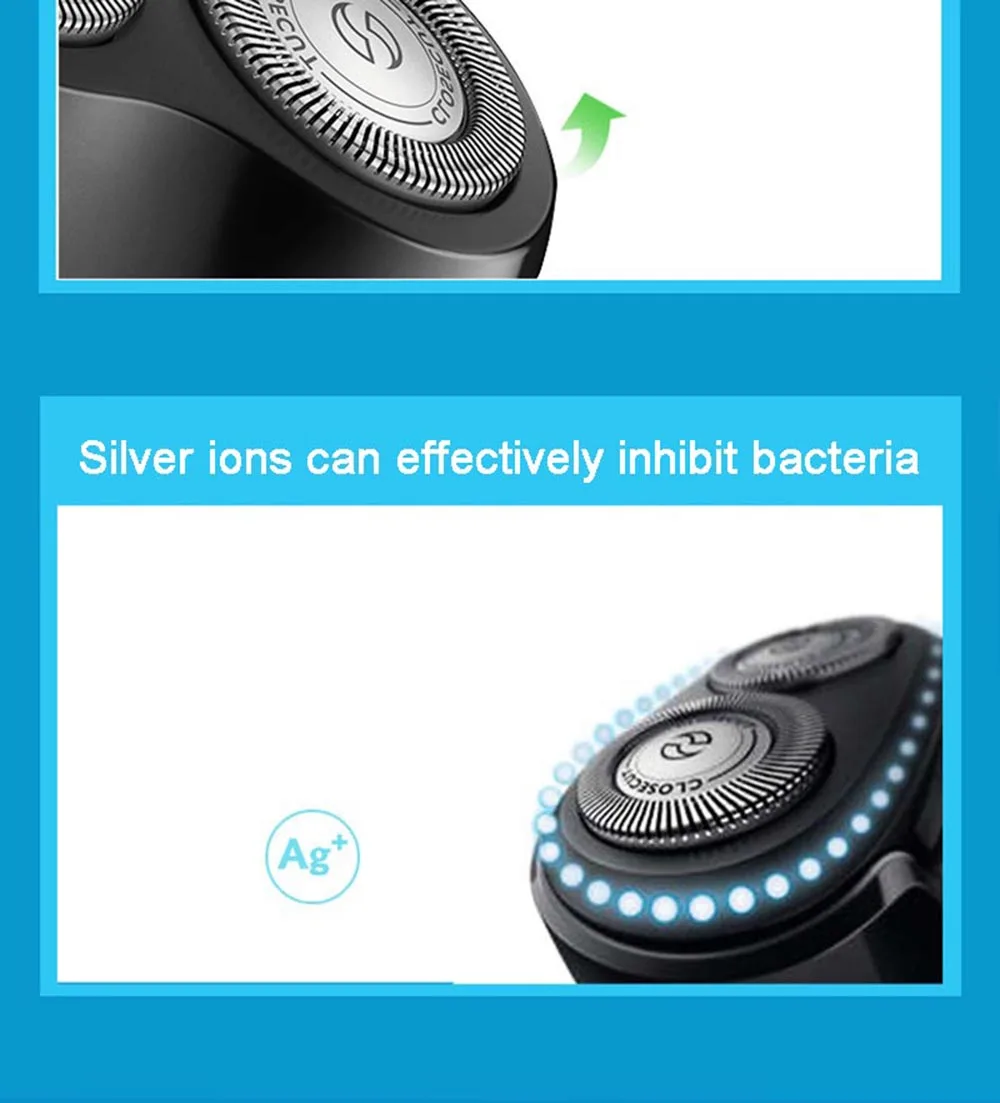 Philips электробритва S116 с никель-металл-гидридным аккумулятором с поддержкой влажной и влажной роторной аккумуляторной мойки всего тела для мужской электробритвы