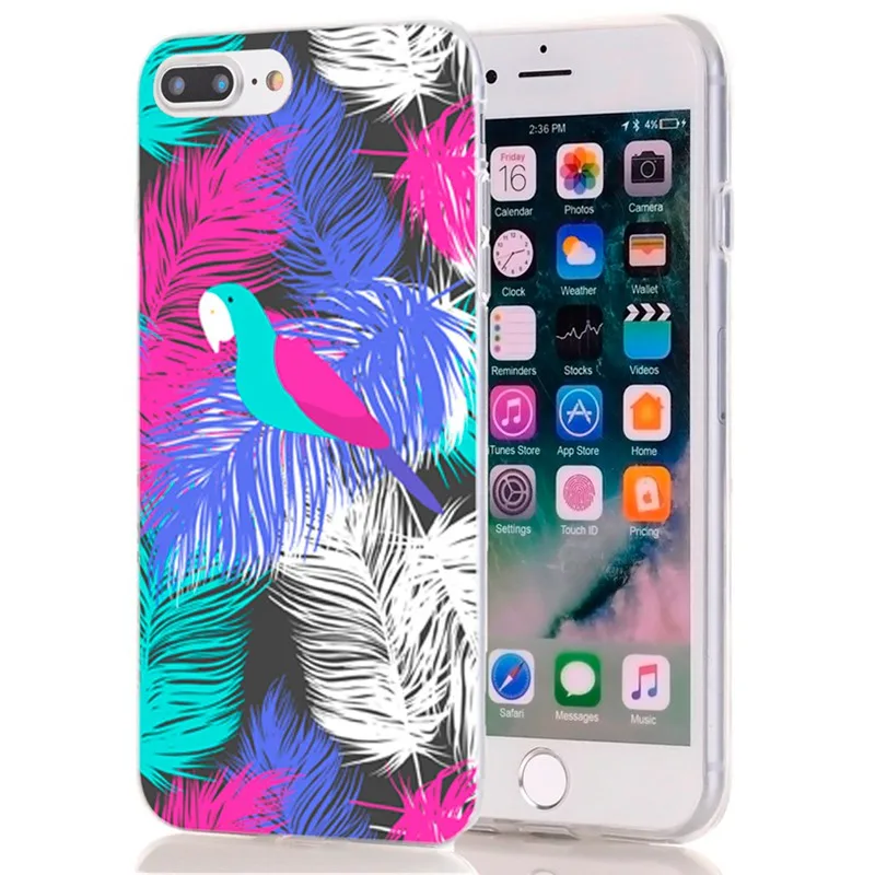 Soft Phone Case For iPhone 6 6S Plus 7 7Plus 8 8Plus X Drawing Painted Cute Pattern colour TPU Silicone L023 |