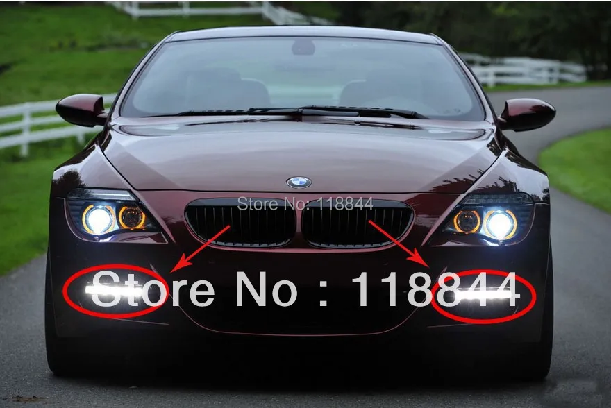 Новый 2X автомобиль 6 светодиодный DRL Вождения освещают днем светильник налобный