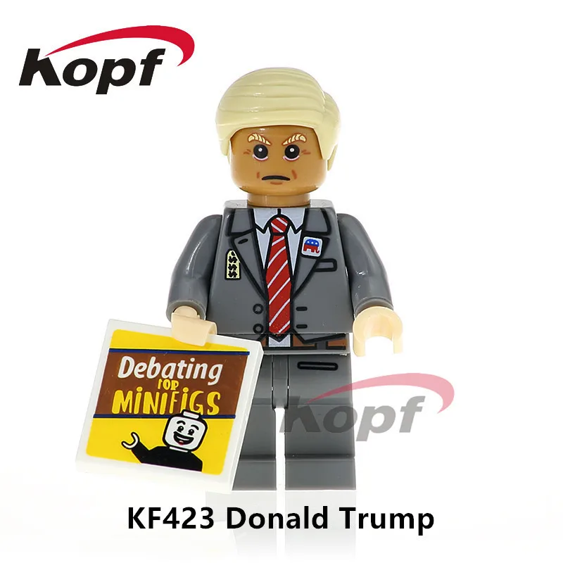 Одна распродажа, супергерои Фредди Меркурий, модель Трамп, холлари Клинтон, Popeye, значок, строительные блоки, Детские Подарочные игрушки KF8029