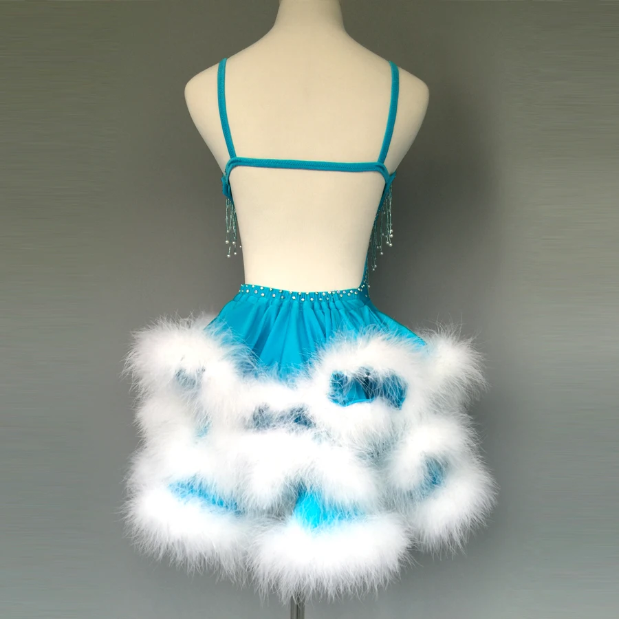 

New style latin dance costume sexy beads feather latin dance dress for women latin dance competition dresses A72 S-4XL