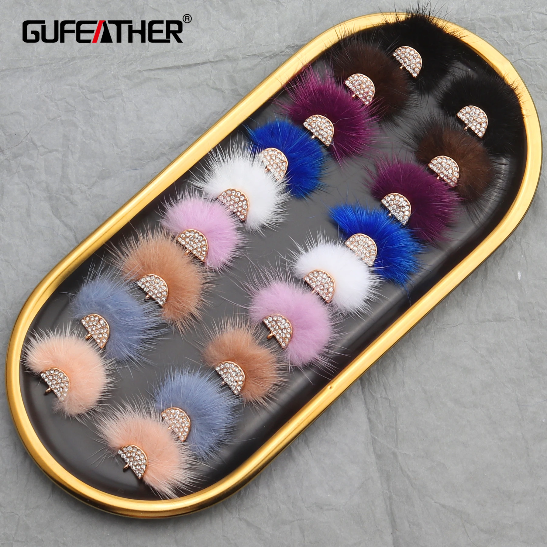 GUFEATHER M394 ювелирные аксессуары перьевая кисточка настоящая норка изделия ручная