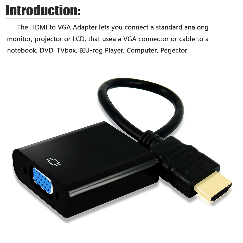 Кабель OULLX HDMI совместимый с VGA для ПК PS3 PS4 игрового плеера кабель поддержка Full HD 1080P