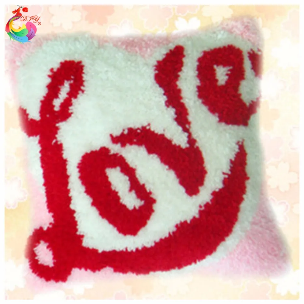 2016 набор подушек с 3d защелкой и крючком розовое сердечко для рукоделия вязаный