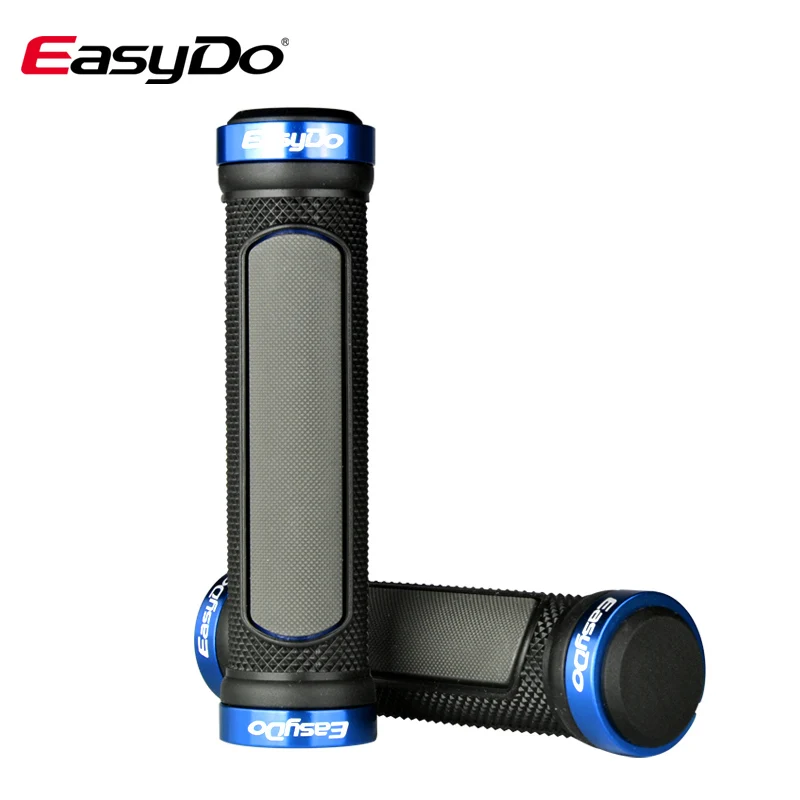BLUE EasyDo противоскользящие удобные Karton PP материал бар концы MTB рукоятка руля Эргономичный дизайн велосипедные ручки аксессуары для велосипеда - Цвет: BLUE