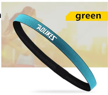green Yoga Hair Bands Sports Headband Anti-slip Running Biking Headscarf Outdoor - Цвет: green