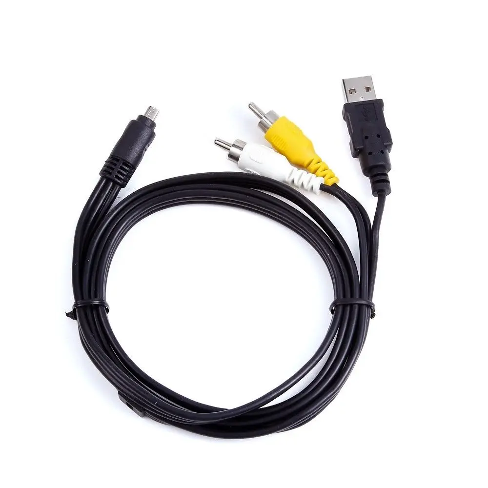 2 в 1 USB SYNC + AV A/V TV кабель для камеры Nikon Coolpix L310 L320 L610 L620 2200|av cable for camera|usb av cableusb camera |