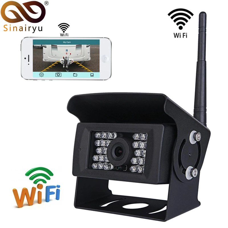 Sinairyu Беспроводная резервная камера для грузовика RV Camper трейлера. WiFi заднего вида