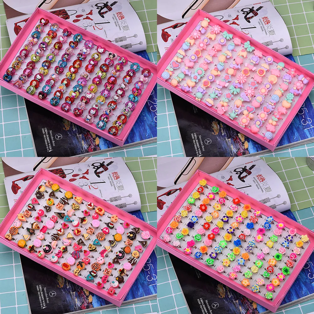 Оптовая продажа 100 шт. разные партии мультяшный цветок разнообразные пластиковые