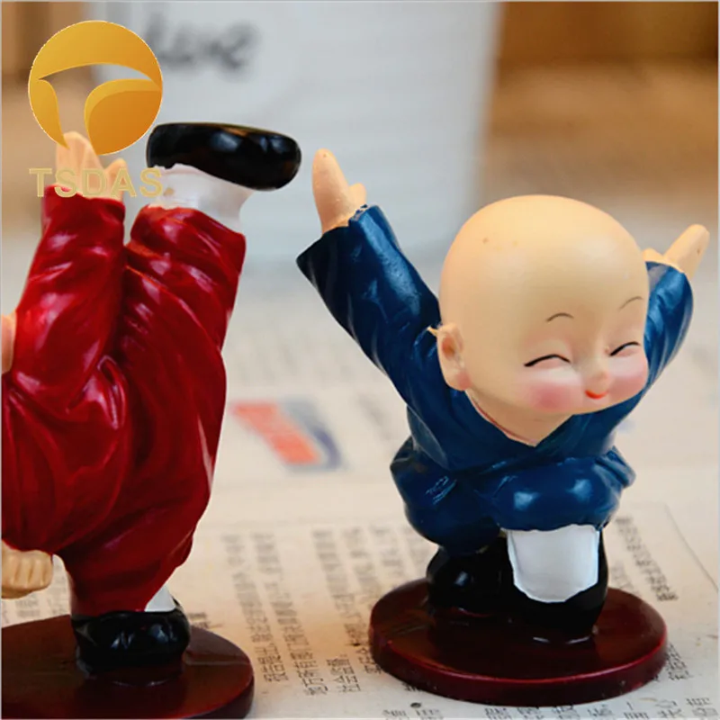 4 шт./компл. миниатюрные фигурки монахи домашний декор Мультяшные куклы кунг-фу из