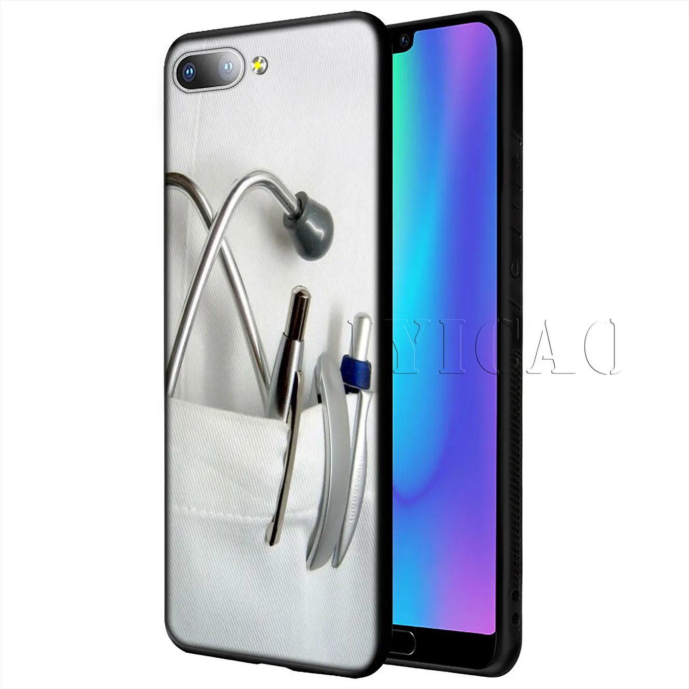 IYICAO медсестры &quotмедицина&quot сердце эксклюзивный мягкий чехол для huawei P20 Pro P10 P8 P9