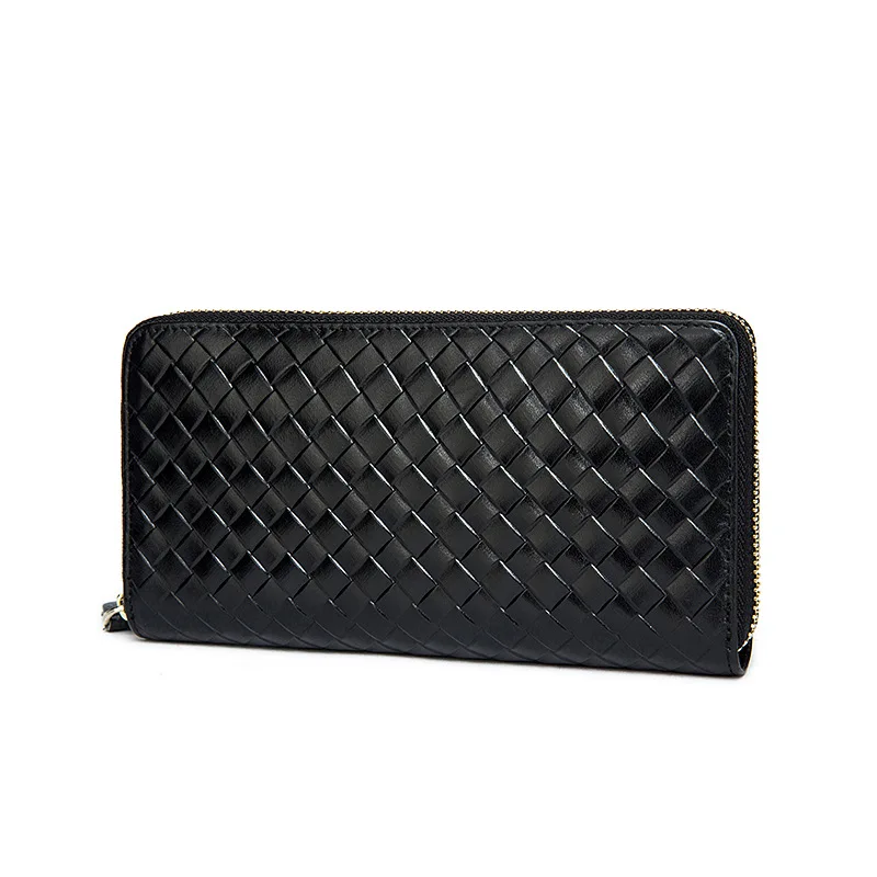 Кошелек мужской из воловьей кожи с тиснением модный длинный клатч натуральной