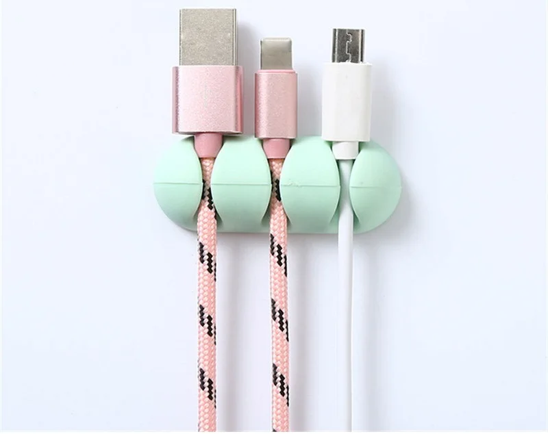 2 шт. Кабельный органайзер, силиконовый usb-кабель для передачи данных, устройство для сматывания проводов, зажимы для управления кабелем, держатель кабеля для офиса, домашнего хранения, настольный аккуратный