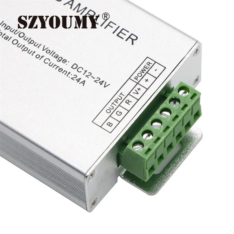 SZYOUMY LED RGBW/rgb усилитель DC12 24 В 24а 4 канала Светодиодная лента репитер питания пульт