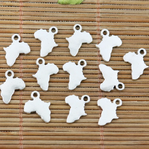 

200pcs tibetan silver color 2sided Africa charms EF2335