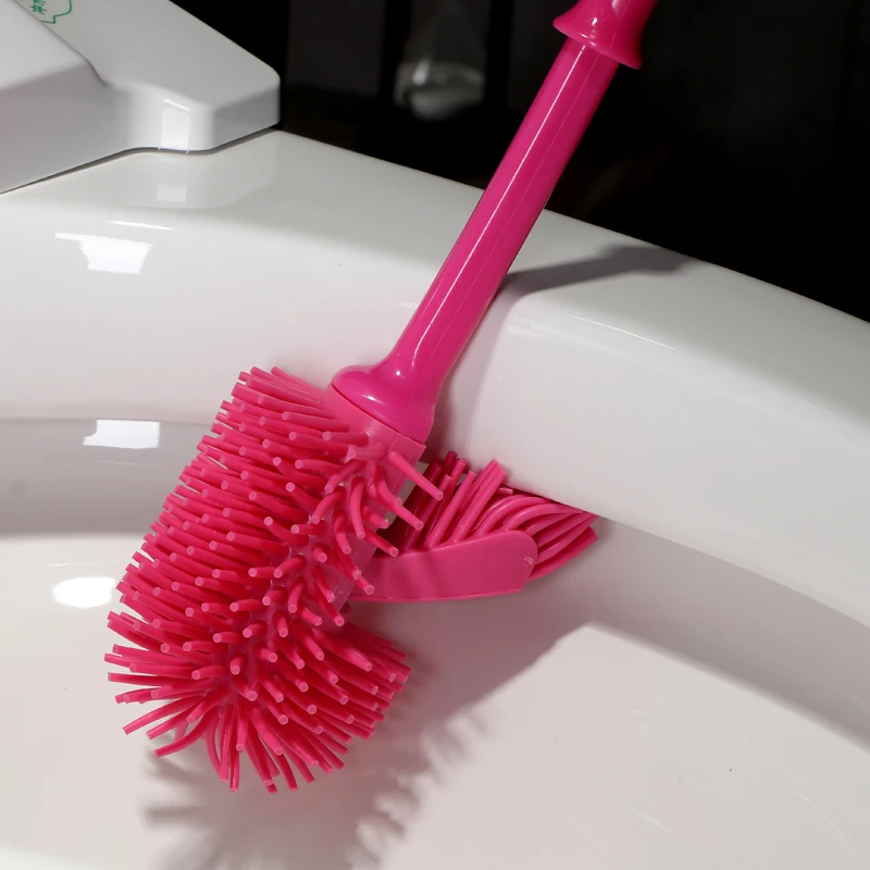 XC USHIO Double sided Soft Nano Toilet Brush Set Bathroom Corner Cleaning Detachable Base Tools|cleaning tools|cleaning brushbrush cleaning tool |