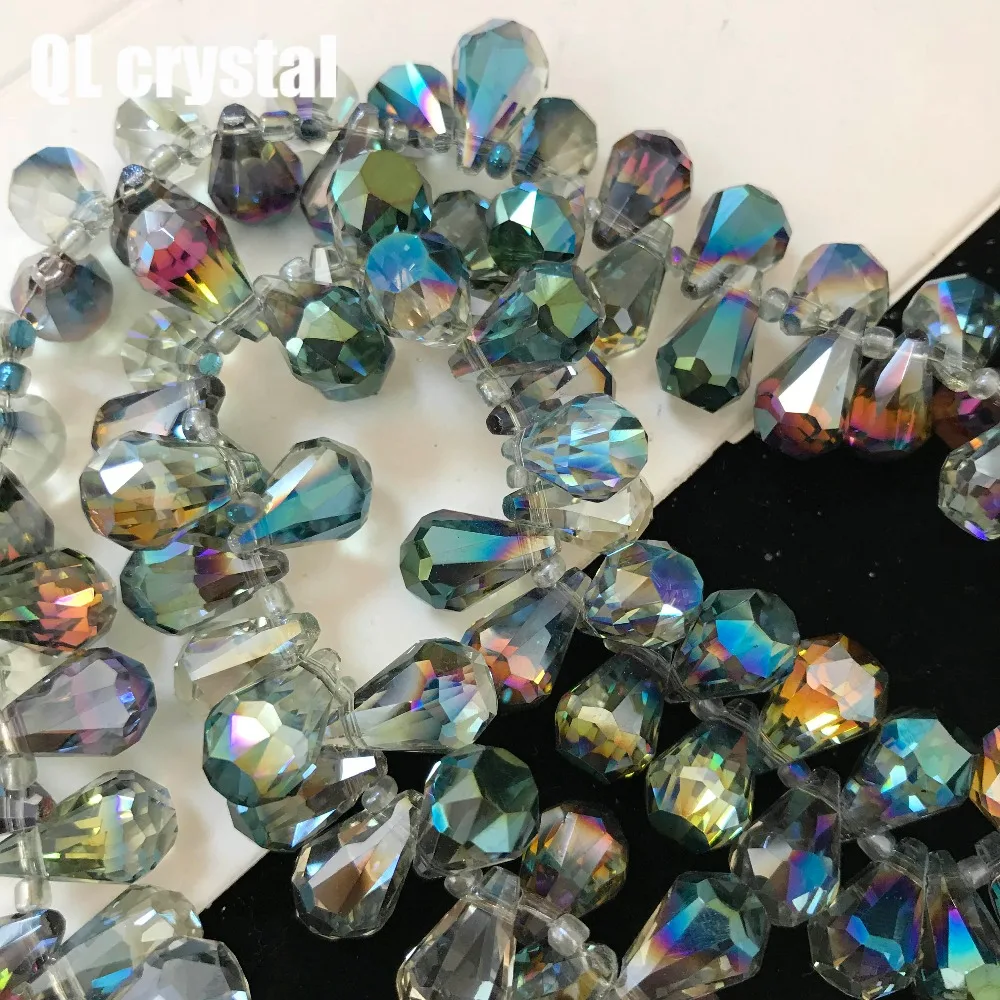 50pcs 9x14mm Austria Crystal beads Charm loose spacer Beads DIY Earrings necklace handcraft bracelet jewelry Window curtains | Дом и сад