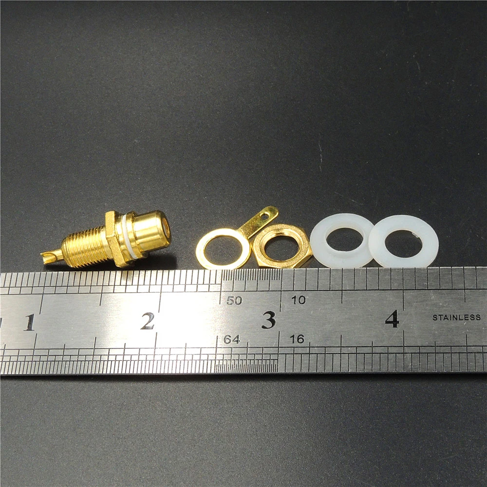 

20pcs/lot Panel Mount Gold Plated RCA Female plug Jack Audio Socket Amplifier Chassis Phono Connector with nut solder cup