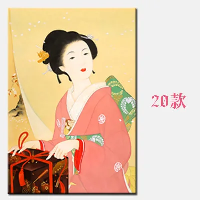 New Diamond mosaic diamond embroidery beads Elegant Japan Kimono women oil diamonds cross stitch painting home wall decor | Дом и сад