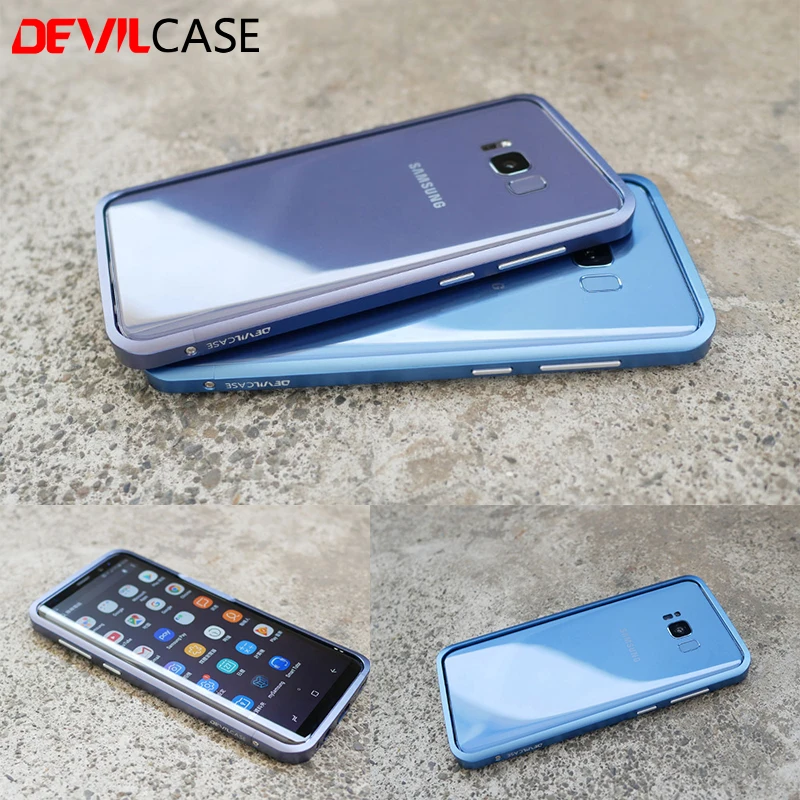 DEVILCASE для Galaxy S8 S8plus защитный бампер рамка CNC вырез 3D алюминиевый Fundas накидка SAMSUNG +