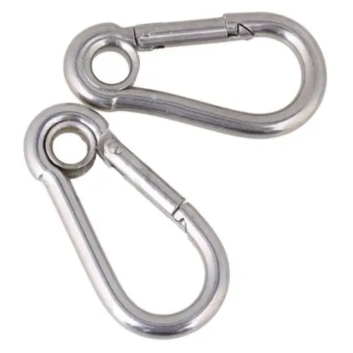 5 шт. M6 безопасный замок 304 нержавеющая сталь 60 мм крюк карабин|stainless hook|eyelet hookeyelets 3