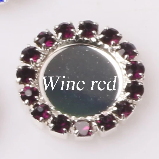 Wine red Прямые поставки с фабрики, внутренние 10 мм стразы, кнопки, лоток для крышки бутылки, можно выбрать стили, смешанные 11 цветов, 10 шт. NK-T6.423 - Цвет: Wine red