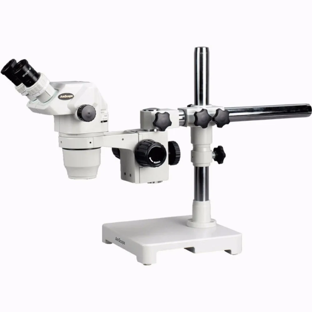Microscópio com Single-braço Amscope Suprimentos Final Zoom Microscópio Boom Stand — 2x-180x