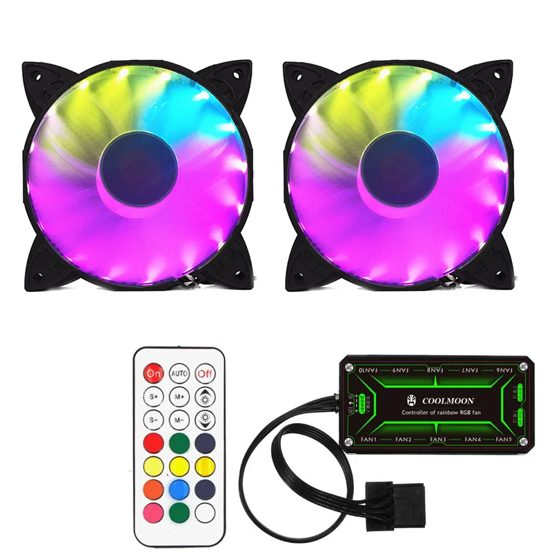 Чехол для компьютера PC охлаждающий вентилятор светильник RGB Регулируемая Противоударная лампа с пультом дистанционного управления новое поступление